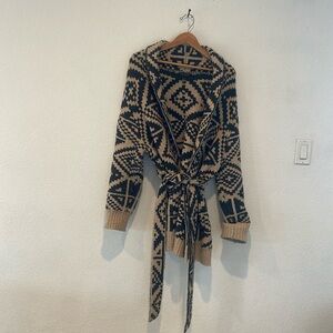 Banana republic organic cotton tie cardigan